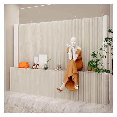Imagem de Biombos e Divisórias Divisória De Ambiente Moderna, Divisória De Privacidade Com Prateleiras Para Separação De Espaço E Decoração De Fundo, Divisória De Parede Portátil Dobrável Para Escritório Domést