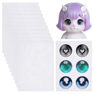 Imagem de PH PandaHall 12 folhas de malha de olho de fursuit 29 x 19 cm folha de pintura personalizada de malha de plástico branco para fantasia peluda Halloween transparente fazendo projetos de crochê bordado