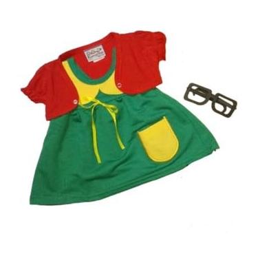 Imagem de Fantasia da Turma do Chaves bebê Chiquinha Kiko e Chaves (Chiquinha, P)