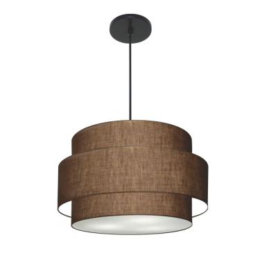 Imagem de Lustre Para Sala de Jantar Vivare Md-4395 Cúpula em Tecido 55cm