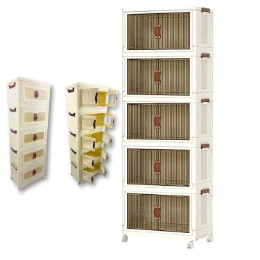 Imagem de Armario Organizador Dobravel 5 Andares Empilhavel Decoraçao Organizaçao Roupa Objetos