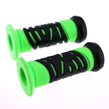 Imagem de Maxmoral 1 par de guidão de bicicleta verde antiderrapante de borracha adequado para bicicleta de equilíbrio e triciclos