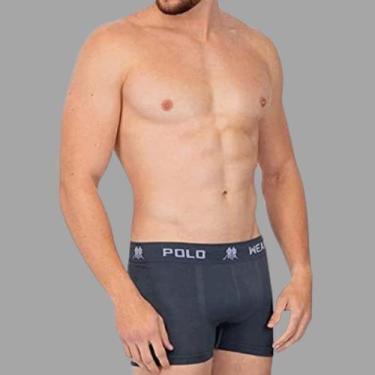 Imagem de Cueca Masculina Boxer Polo Wear, G, Cinza