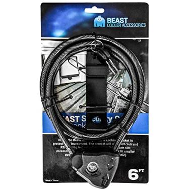 Imagem de Cadeado e suporte de cabo Cooler em um! Compatível com Coolers Yeti & RTIC – Projetado para Coolers Yeti e Rtic de tamanho médio a grande (não serve para Roadie) – Inclui trava de cabo e suporte