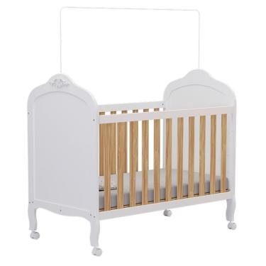 Imagem de Berço Americano Elô 3 Em 1 Branco Brilho/amêndoa - Móveis Peroba