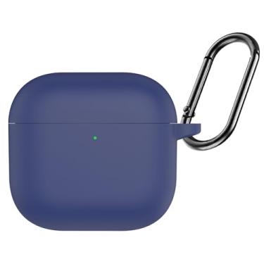 Imagem de USTIYA Capa para Apple AirPods 4 2024 Silicone Cover Silico Case Absorção de Choque Espessamento (Azul)