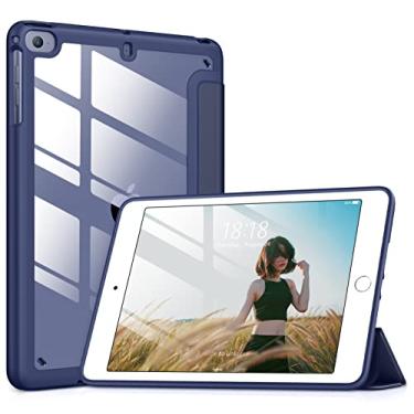 Imagem de VIKESI Capa para iPad mini 4 5 3 2 1, capa transparente para iPad mini de 7,9 polegadas 1ª 2ª 3ª 4ª 5ª geração [suporta hibernar/despertar automático] - Azul meia-noite