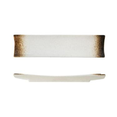 Imagem de Prato longo esmaltado de cerâmica cor sólida japonesa utensílios de mesa criativos domésticos -33 cm - gergelim