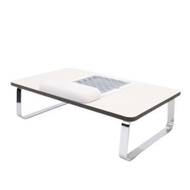 Imagem de Ymiko Mesa de Manicure Com Almofada de Pulso Coletor de Poeira, Mesa de Técnico de Unhas para Uso Doméstico e de Salão de Beleza, Estação de Beleza Multifuncional (Plugue UE)