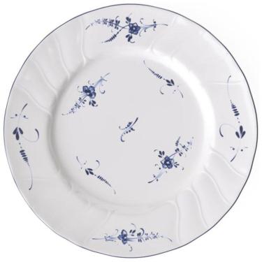 Imagem de Prato para Jantar de 26 cm, Elegância e Praticidade em Sua Mesa com Formato Redondo e Material de Porcelana, Villeroy Boch, Branco e Azul