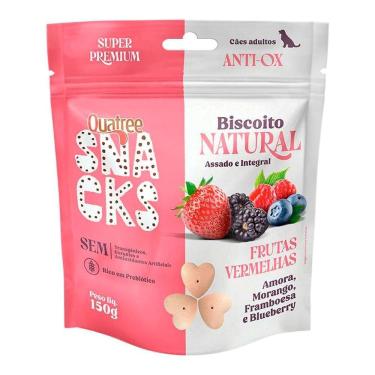 Imagem de Biscoito Quatree Snacks Cães Adultos Frutas Vermelhas 150g