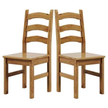 Imagem de Kit 2 Cadeiras 100% Madeira Maciça Napoli Espresso Móveis