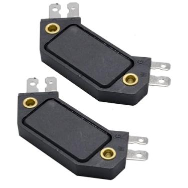 Imagem de Vkinman 2 peças LX301 módulo de controle de ignição 4 pinos HEI distribuidor, substituição para Chevrolet 1974-1988 substituição para Pontiac 1974-1988, substitui D1906 1875990 1894322