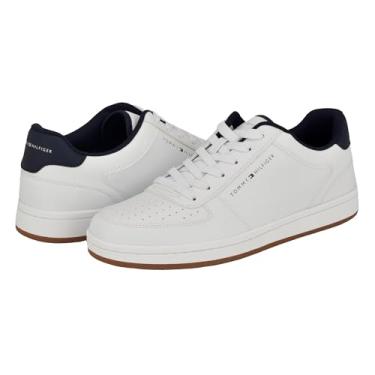 Imagem de Tommy Hilfiger Tênis masculino Lattan, Branco multi, 41