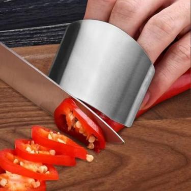 Imagem de Ferramenta de cozinha com protetor de dedos, protetor de aço inoxidável – Proteja seus dedos enquanto corta e fatia. Estilo31