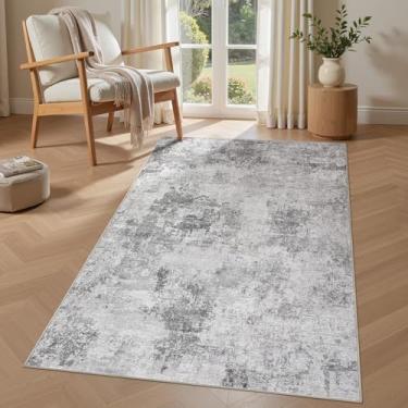 Imagem de Tortania Tapete lavável de 7,5 x 12,7 cm - Tapetes neutros abstratos modernos para ambientes internos macios e finos antiderrapantes para entrada, porta da frente, sala de estar, quarto, decoração de