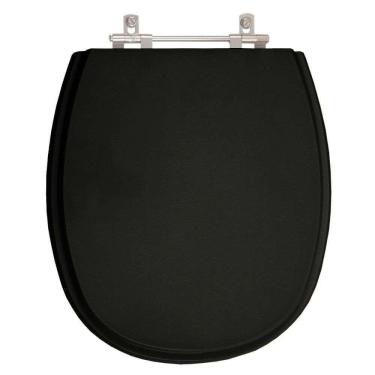 Imagem de Assento Sanitário Poliéster Loren One Preto Para Vaso Lorenzetti 6lpf