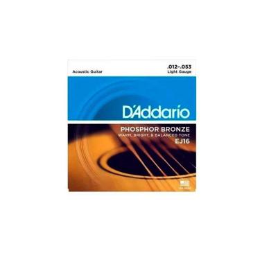 Imagem de Cordas Para Violão Aço D Addario Phosphor Bronze Ej16 .012-.053