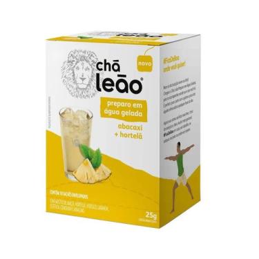 Imagem de Chá Leão sabor Abacaxi e Hortelã 10 sachês de 2,5g - Chá Leão