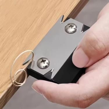 Imagem de Aparador e cortador de alça de borda, lâmina de aço inoxidável, lâmina única de borda adequada para marcenaria, ferramenta de aparador de borda durável para madeira, compensado, PVC, ABS