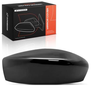 Imagem de A-Premium Tampa da tampa do espelho retrovisor do lado do passageiro - compatível com Nissan Versa 2022, LEAF Kicks 2018-2024, Kicks 2018-2024 - Preto liso, sem furo de seta