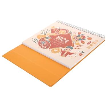 Imagem de ZABEES Calendário Desktop 2024 Ornamento Mensal Uso Diário Livro Calendário Pequeno Escritório Pessoal Agenda Diária Calendário Material de Escritório