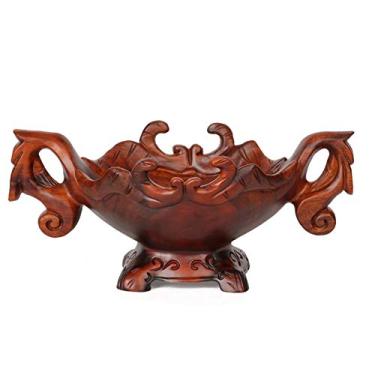 Imagem de Cesta de frutas estilo chinês, prato de frutas criativo de madeira maciça, bandeja de legumes para salada de lanche, decoração de mesa de café para casa prato de frutas