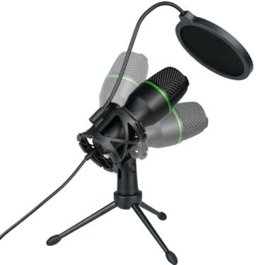 Imagem de Microfone condensador USB, microfone USB de mesa | Suprimentos eletrônicos com cancelamento de ruído inteligente para cantar, gravar chamadas de voz, videoconferência remota