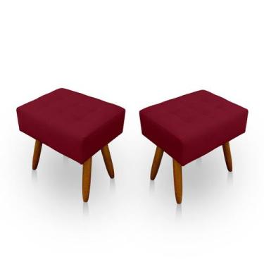 Imagem de Kit 2 Puff Retangular New para Sala e Quarto Suede  - LH Decor - Los H