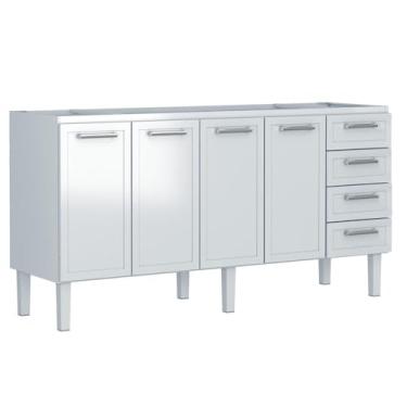 Imagem de Gabinete Cozinha De Aço Juno 4G 1740Mm Branco Montado(Pia 180) Cozimax