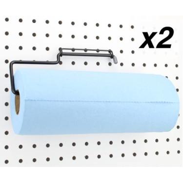 Imagem de Suporte de toalha de papel Pegboard RightArrange Steel Black, pacote c