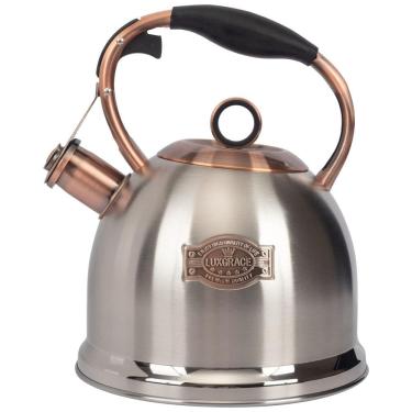 Imagem de Chaleira de Chá 3L em Aço Inoxidável com Apito, LUXGRACE T12 Silver RW, Prateado