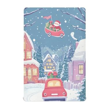 Imagem de Wassud Jogo de lençol com elástico para berço de Natal para meninos e meninas, respirável, neutro, 71 x 132 cm