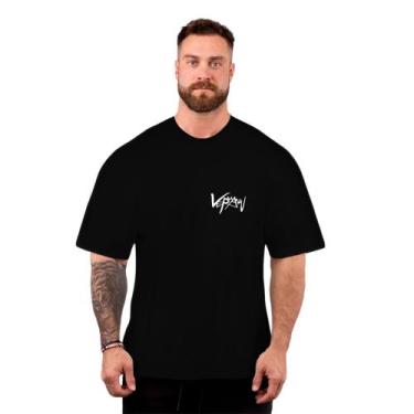 Imagem de Camiseta Oversized Masculina Treino Academia Maromba Veraw, Preto, GG