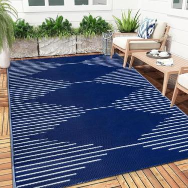 Imagem de Tapete ao ar livre Falflor impermeável reversível 183x274cm