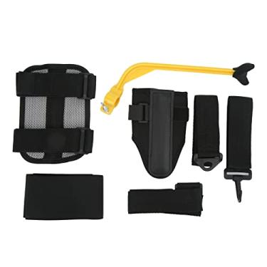 Imagem de plplaaoo Conjunto de faixa de braço para treinador de balanço de golfe premium PVC neoprene correção de postura de pulso corretor de haste de perna para auxílio de treinamento de golfistas