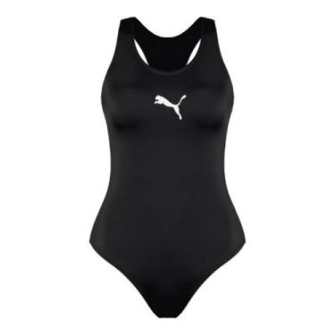 Imagem de Maiô Nadador Puma Adulto Proteção UV50+, Preto, G