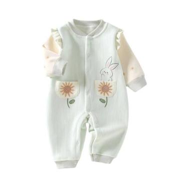 Imagem de Pijamas De Bebê Com Estampa De Girassol, Confortáveis, Em Fleece, Maca