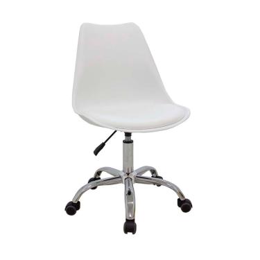 Imagem de Cadeira De Escritório Luísa Cromada - Branca