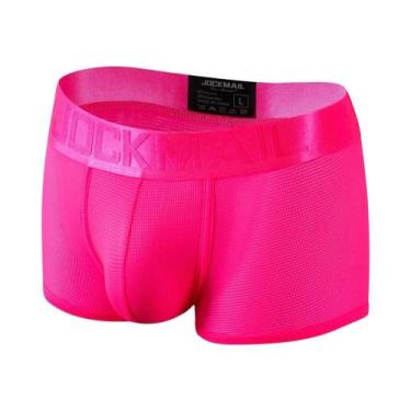 Imagem de Cuecas Boxer Masculinas Fluorescentes Esportivas Em Malha Respirável T