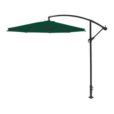 Imagem de Ombrelone Lateral Tramontina em aço e Poliéster Verde sem Base 2,7m, V