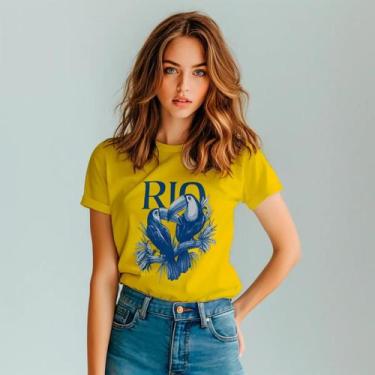 Imagem de Camisa Camiseta Feminina Rio De Janeiro Inspo Farm Brasil Tucano Flora