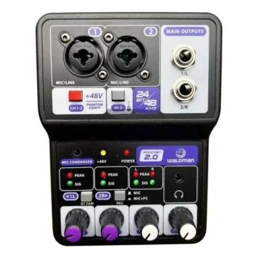 Imagem de Mesa de som waldman podcast 2.0 interface de audio 2 canais