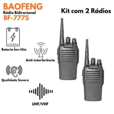 Imagem de Kit 2 Rádio Baofeng BF-777S  Rádio Portátil UHF 420-450MHz com Bateria