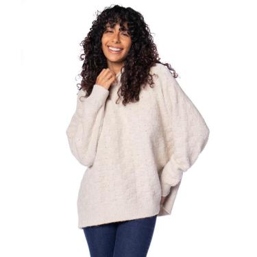 Imagem de Blusa Feminina Biamar Gola Alta Padronagem Bege Claro-Feminino