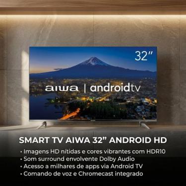 Imagem de TV 32 Android Bord Inf AWS-TV-32-BL-02-A Smart TV 32 polegadas, tela p