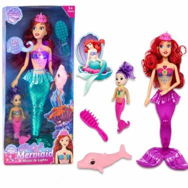 Imagem de Boneca Sereia Musical Colorida - GBG STORE