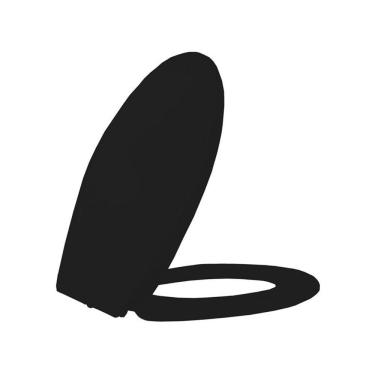 Imagem de Assento Sanitário Polipropileno Oval Premium Preto