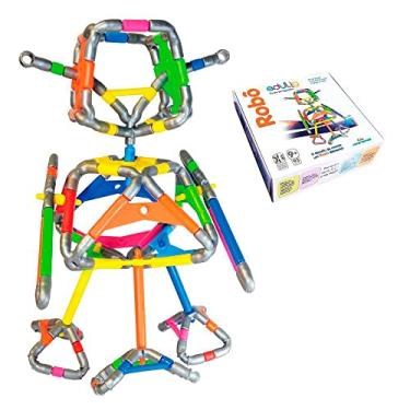 Imagem de Kits e Gifts Brinquedos Quebra-cabeça Edulig Puzzle 3D Robô - 93 peças conexões - KDBS9WFYM - Edulig