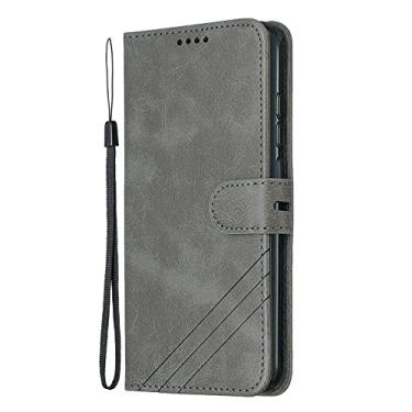 Imagem de Para Xiaomi Mi A2 Capa de Couro Flip Case Para Mi A2 A1 A3 Lite Capa de Telefone Capa de Carteira Magnética, Cinza, para Xiaomi Mi A2